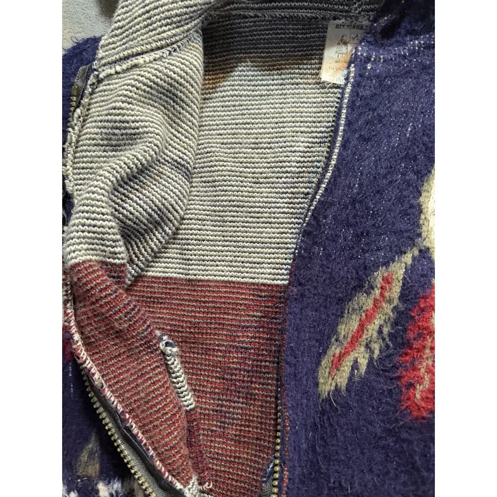 Vintage Tejidos Aly Marka 100% Wool Hooded Jacket Kids Size 4 Southwestern